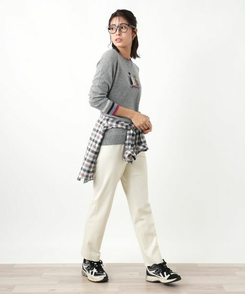 Leilian / レリアン ニット・セーター | カシミヤ刺繍クルーネックニット【Leilian WHITE LABEL】 | 詳細8