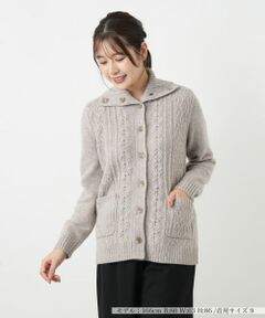 Leilian / レリアン カーディガン・ボレロ | カシミヤケーブル編みカーディガン
