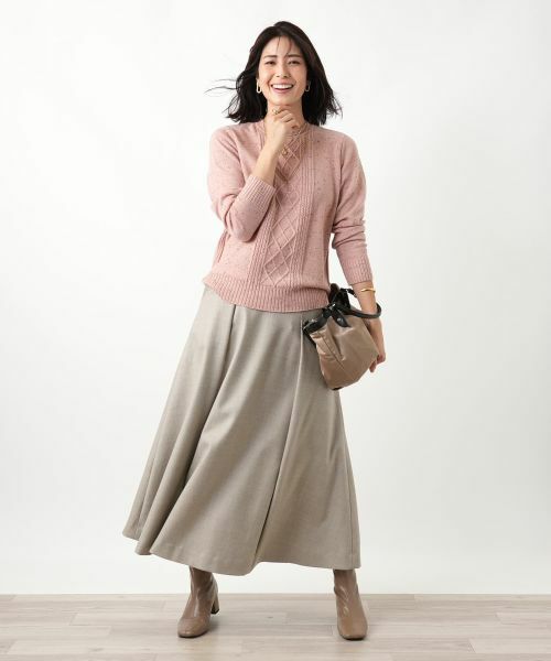 Leilian / レリアン ニット・セーター | カシミヤケーブル編みネップニット | 詳細10