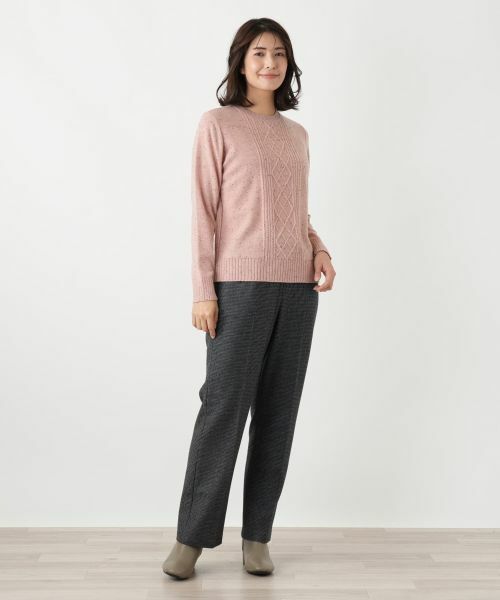 Leilian / レリアン ニット・セーター | カシミヤケーブル編みネップニット | 詳細15