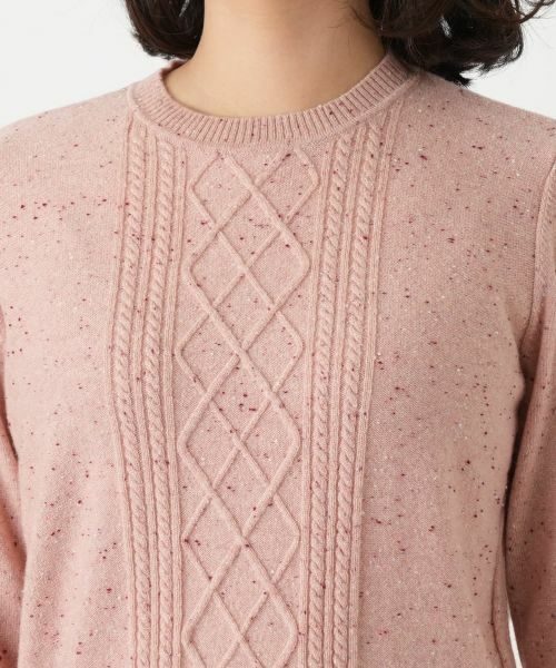 Leilian / レリアン ニット・セーター | カシミヤケーブル編みネップニット | 詳細21