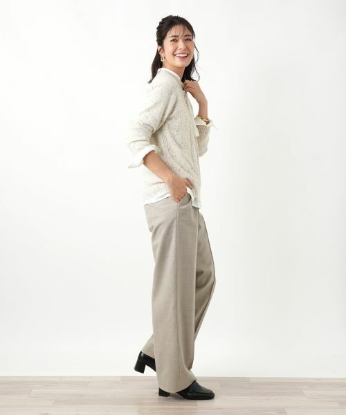 Leilian / レリアン ニット・セーター | カシミヤケーブル編みネップニット | 詳細4