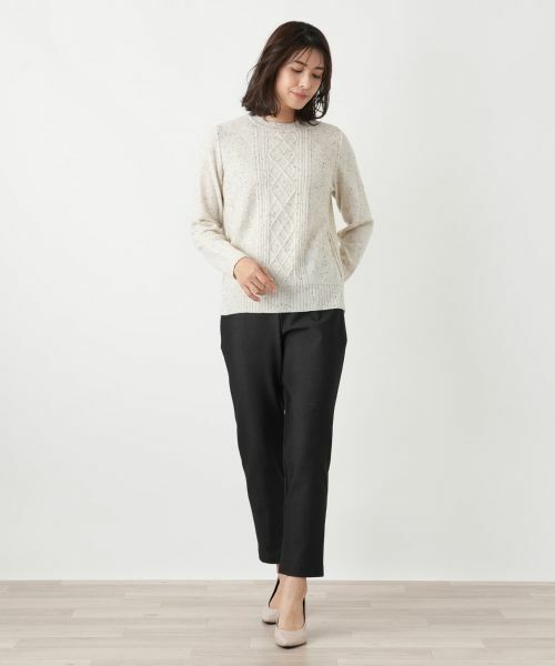 Leilian / レリアン ニット・セーター | カシミヤケーブル編みネップニット | 詳細6