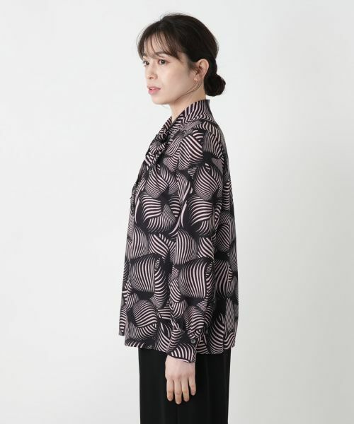 Leilian / レリアン シャツ・ブラウス | 幾何学柄ボウタイブラウス | 詳細5