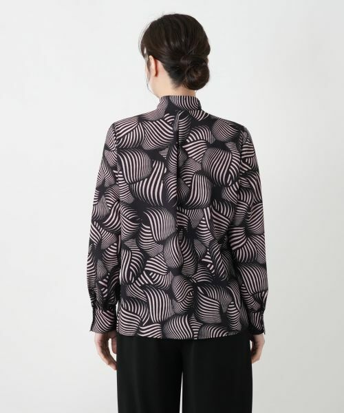 Leilian / レリアン シャツ・ブラウス | 幾何学柄ボウタイブラウス | 詳細6