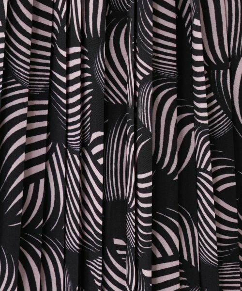 Leilian / レリアン ミニ・ひざ丈スカート | 幾何学柄プリーツ切替スカート | 詳細12