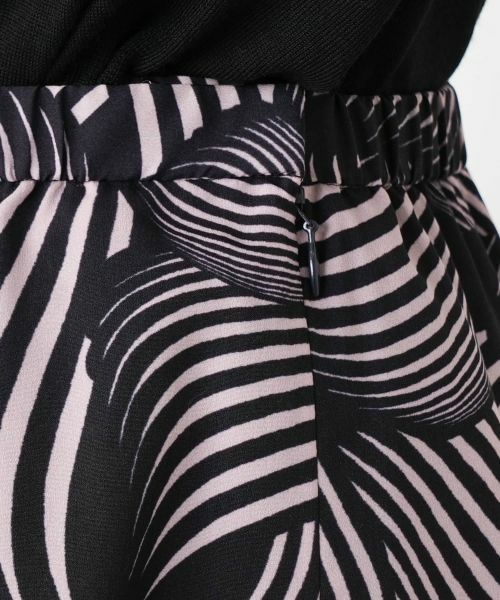Leilian / レリアン ミニ・ひざ丈スカート | 幾何学柄プリーツ切替スカート | 詳細9