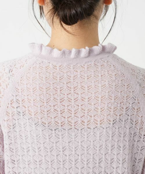Leilian / レリアン ニット・セーター | 透かし編みレースフリルニット | 詳細14