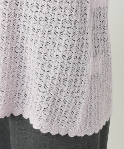 Leilian / レリアン ニット・セーター | 透かし編みレースフリルニット | 詳細16