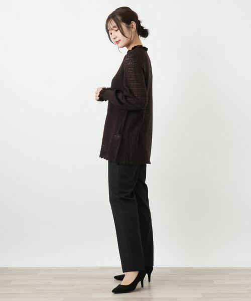 Leilian / レリアン ニット・セーター | 透かし編みレースフリルニット | 詳細2