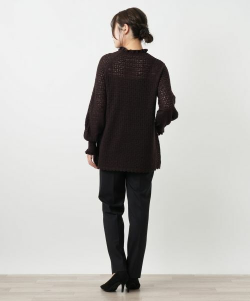 Leilian / レリアン ニット・セーター | 透かし編みレースフリルニット | 詳細3