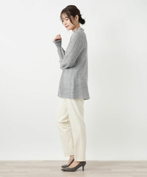 Leilian / レリアン ニット・セーター | 透かし編みレースフリルニット | 詳細5