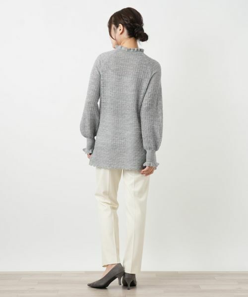 Leilian / レリアン ニット・セーター | 透かし編みレースフリルニット | 詳細6