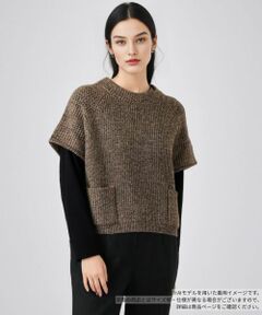 Leilian / レリアン テーラードジャケット | ラメニットベスト