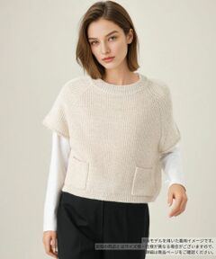 Leilian / レリアン テーラードジャケット | ラメニットベスト