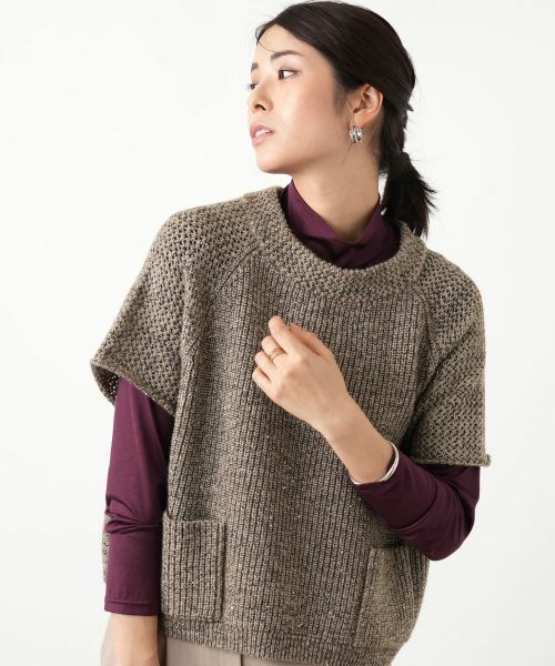 Leilian / レリアン テーラードジャケット | ラメニットベスト | 詳細1