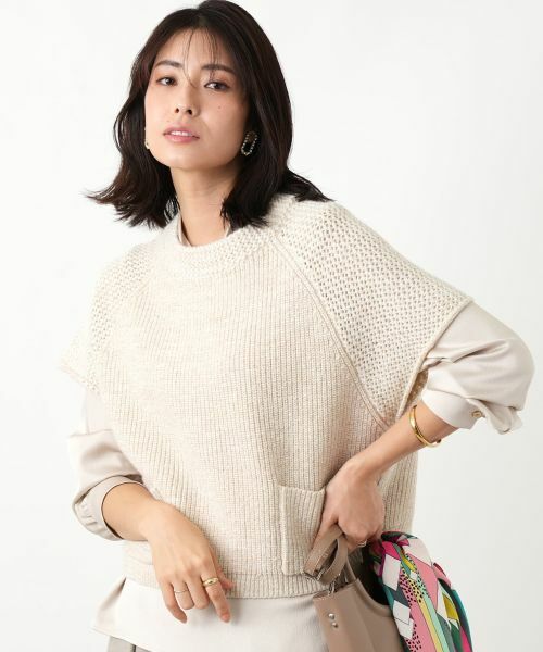 Leilian / レリアン テーラードジャケット | ラメニットベスト | 詳細14