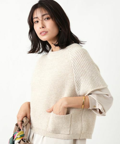 Leilian / レリアン テーラードジャケット | ラメニットベスト | 詳細15