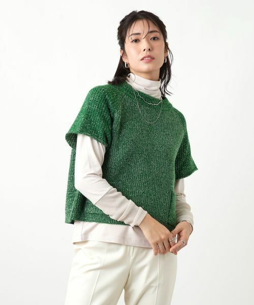 Leilian / レリアン テーラードジャケット | ラメニットベスト | 詳細7