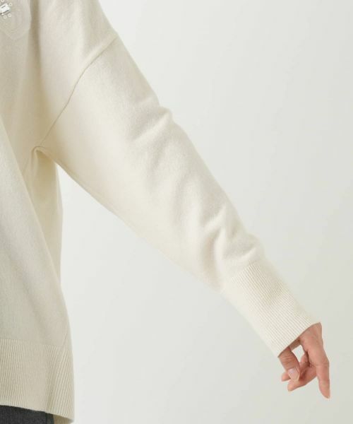 Leilian / レリアン ニット・セーター | ビジューVネックニット | 詳細15