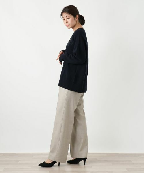 Leilian / レリアン ニット・セーター | ビジューVネックニット | 詳細2