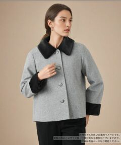 Leilian / レリアン テーラードジャケット | フェイクファー切替ジャケット