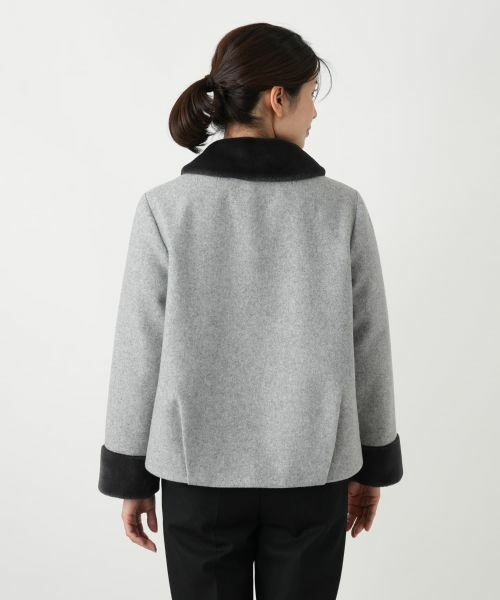 Leilian / レリアン テーラードジャケット | フェイクファー切替ジャケット | 詳細10