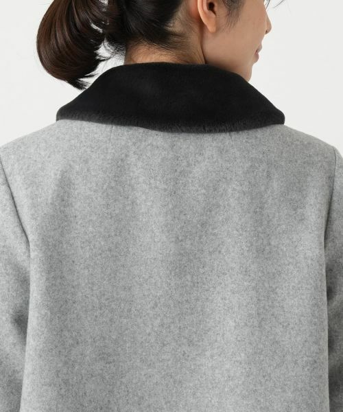 Leilian / レリアン テーラードジャケット | フェイクファー切替ジャケット | 詳細12