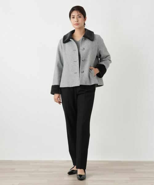 Leilian / レリアン テーラードジャケット | フェイクファー切替ジャケット | 詳細4