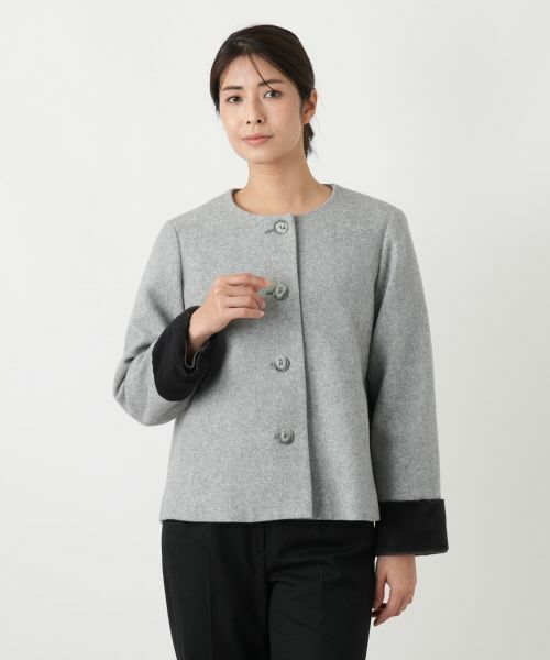 Leilian / レリアン テーラードジャケット | フェイクファー切替ジャケット | 詳細7