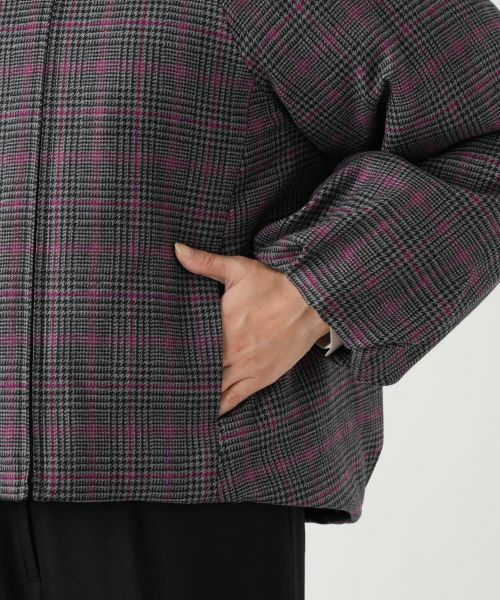 Leilian / レリアン その他アウター | 中わた入りチェックノーカラージャケット | 詳細10