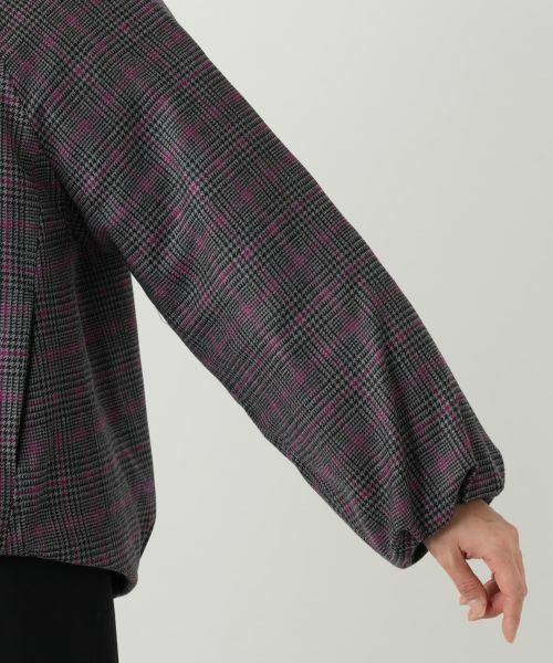 Leilian / レリアン その他アウター | 中わた入りチェックノーカラージャケット | 詳細11