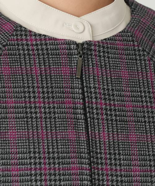 Leilian / レリアン その他アウター | 中わた入りチェックノーカラージャケット | 詳細13