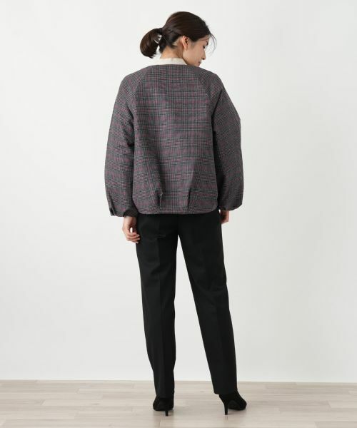 Leilian / レリアン その他アウター | 中わた入りチェックノーカラージャケット | 詳細3