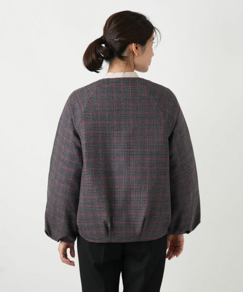Leilian / レリアン その他アウター | 中わた入りチェックノーカラージャケット | 詳細6