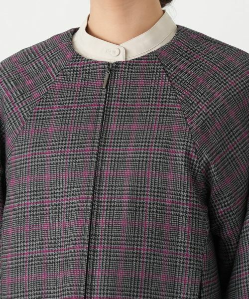 Leilian / レリアン その他アウター | 中わた入りチェックノーカラージャケット | 詳細7