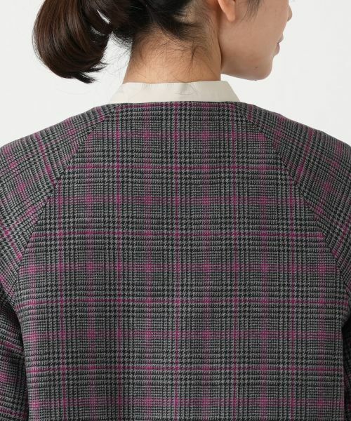 Leilian / レリアン その他アウター | 中わた入りチェックノーカラージャケット | 詳細8