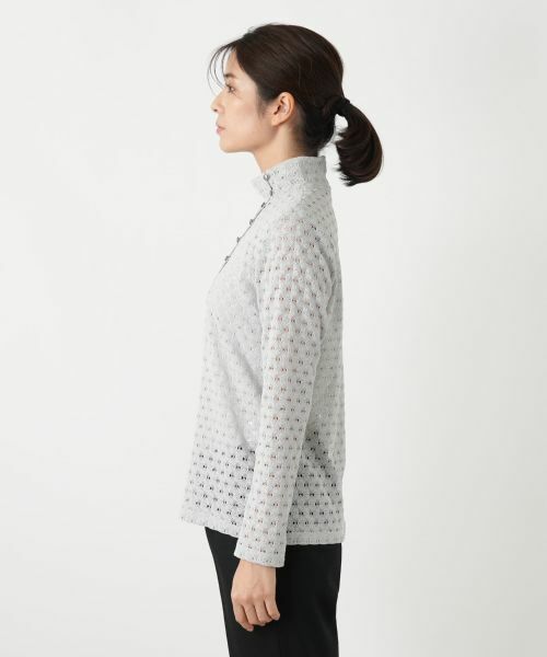 Leilian / レリアン カットソー | 透かし編みハイネックニットソー | 詳細11