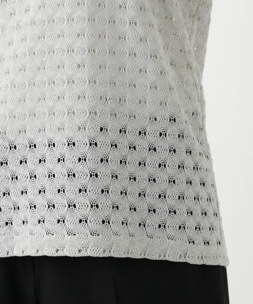Leilian / レリアン カットソー | 透かし編みハイネックニットソー | 詳細16