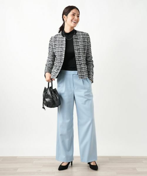 Leilian / レリアン テーラードジャケット | ツイードノーカラージャケット【セレモニー】【Leilian WHITE LABEL】 | 詳細1