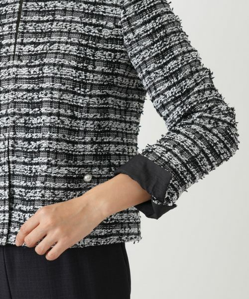 Leilian / レリアン テーラードジャケット | ツイードノーカラージャケット【セレモニー】【Leilian WHITE LABEL】 | 詳細15