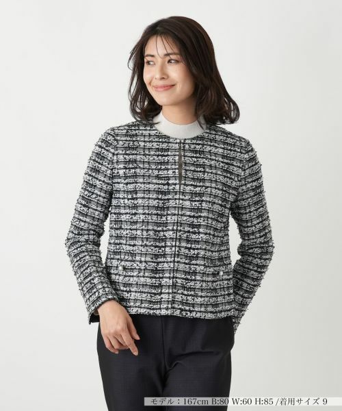 Leilian / レリアン テーラードジャケット | ツイードノーカラージャケット【セレモニー】【Leilian WHITE LABEL】 | 詳細4