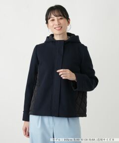 Leilian / レリアン テーラードジャケット | 比翼フーデッドジャケット【Leilian WHITE LABEL】