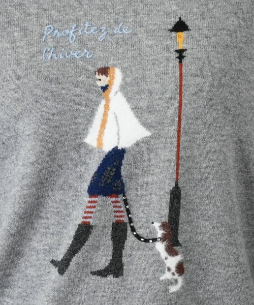 Leilian / レリアン ニット・セーター | カシミヤ混刺繍クルーネックニット【Leilian WHITE LABEL】 | 詳細14