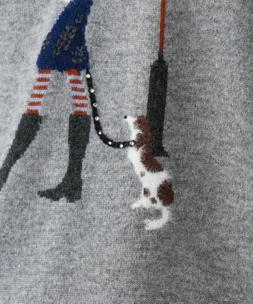 Leilian / レリアン ニット・セーター | カシミヤ混刺繍クルーネックニット【Leilian WHITE LABEL】 | 詳細15