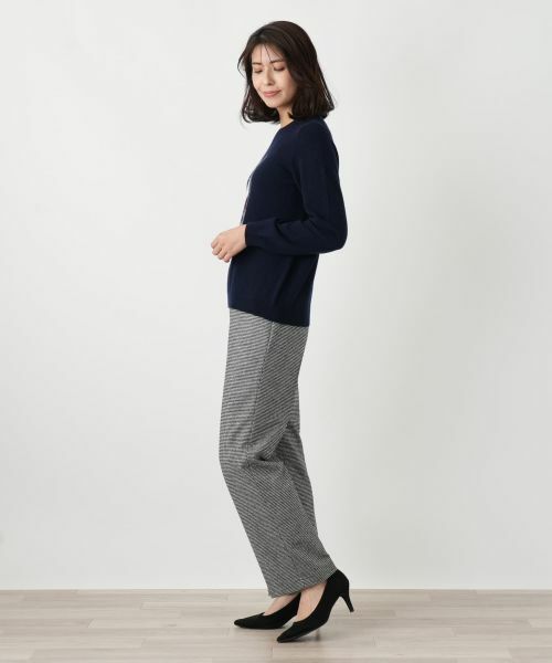 Leilian / レリアン ニット・セーター | カシミヤ混刺繍クルーネックニット【Leilian WHITE LABEL】 | 詳細2