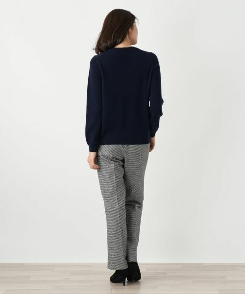 Leilian / レリアン ニット・セーター | カシミヤ混刺繍クルーネックニット【Leilian WHITE LABEL】 | 詳細3