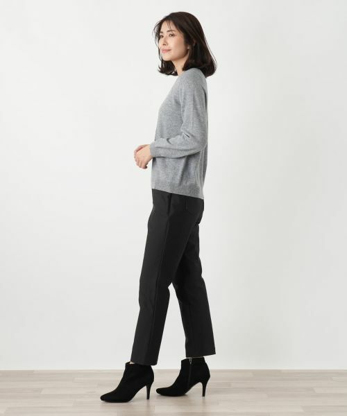 Leilian / レリアン ニット・セーター | カシミヤ混刺繍クルーネックニット【Leilian WHITE LABEL】 | 詳細5