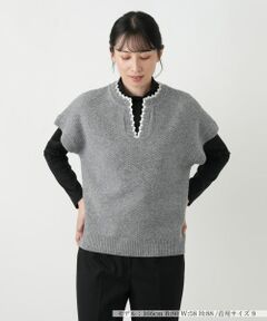 Leilian / レリアン テーラードジャケット | スキッパーニットベスト【Leilian WHITE LABEL】