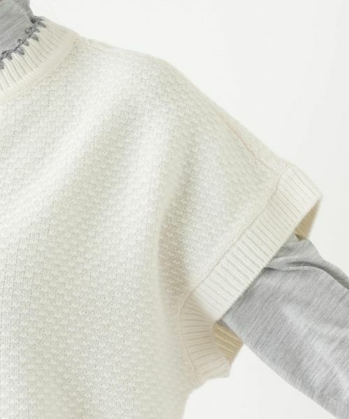 Leilian / レリアン テーラードジャケット | スキッパーニットベスト【Leilian WHITE LABEL】 | 詳細12